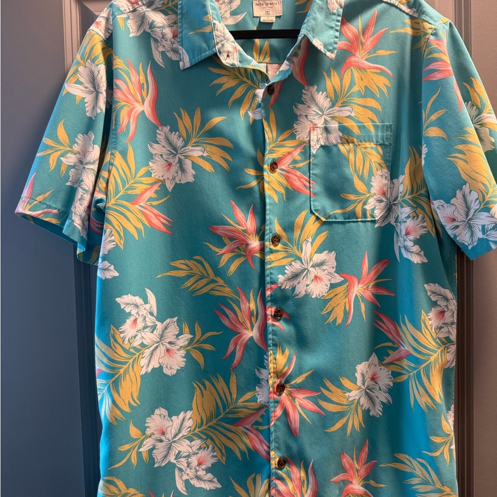 O'Neill Teal Floral Men's Shirt